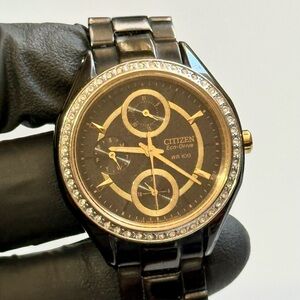 Citizen Eco-Drive FD1068-53E Calender Two-Tone SS 35mm Gemmed Ladies’ Watch